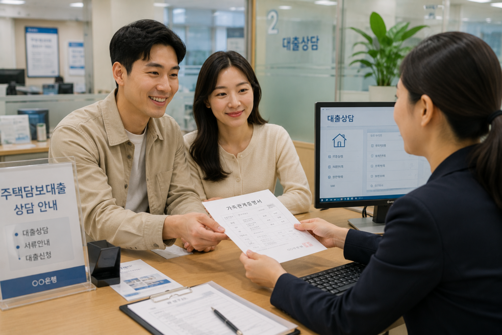 가족관계증명서로 결혼 서류를 준비하는 부부