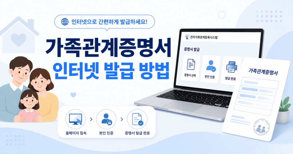 전자가족관계등록시스템 가족관계증명서발급