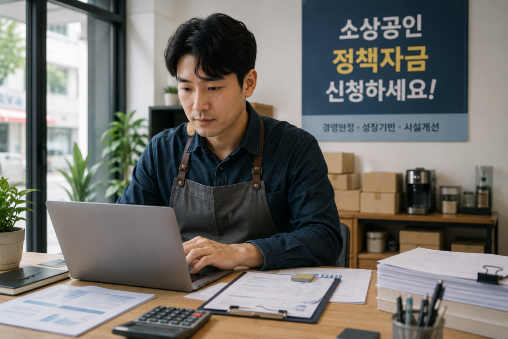 소상공인 정책자금신청 위해 지방세 세목별과세증명서 신청 하는 사업자