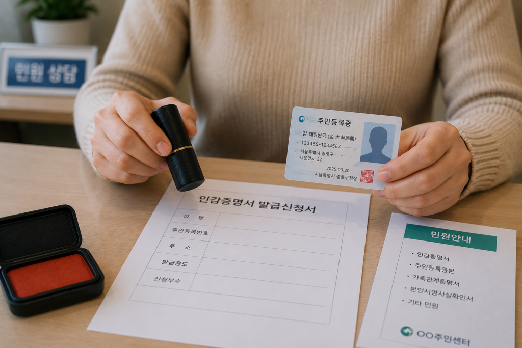 인감증명서 발급 방법 인감도장과 신분증을 준비