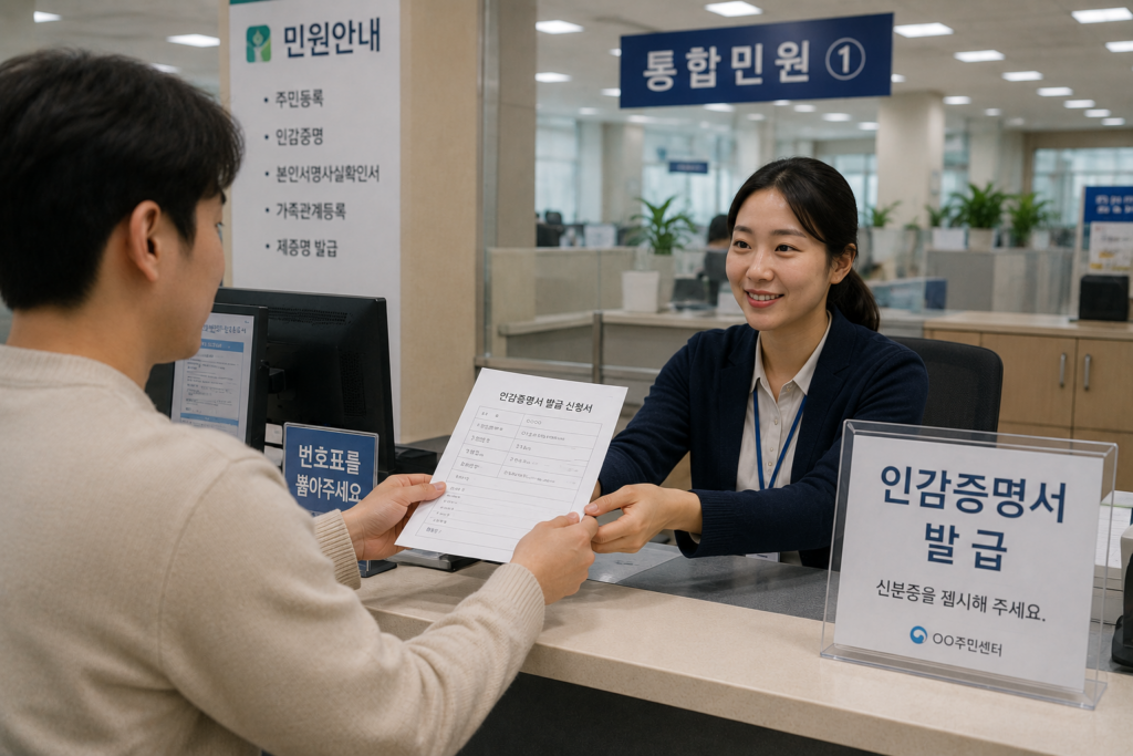 인감증명서 발급 방법 주민센터 방문 발급