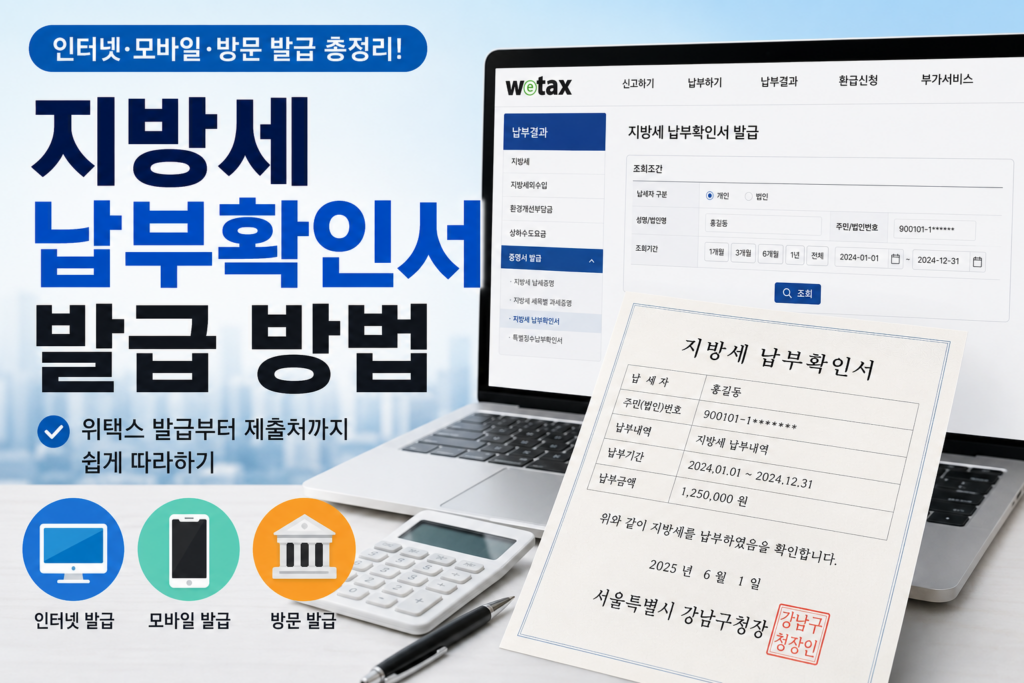 지방세 납부확인서 발급 방법