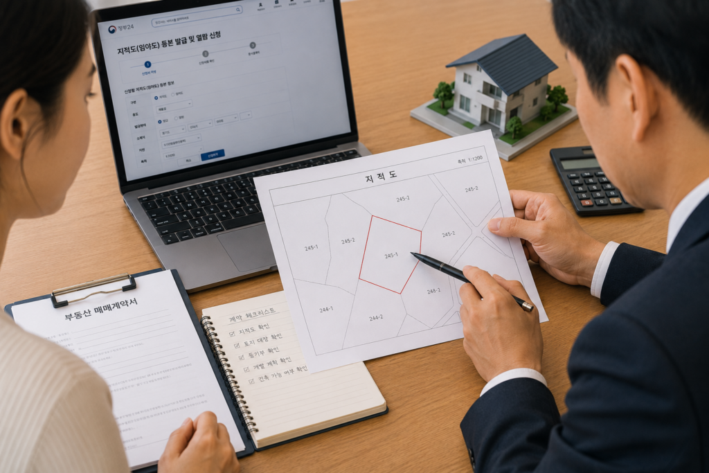 부동산 게약 전 지적도 검토