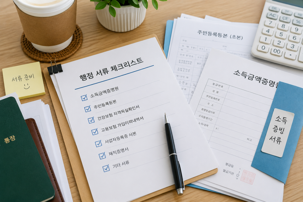 소득금액증명원 발급 방법 소득 증빙 서류를 확인하는 사업자