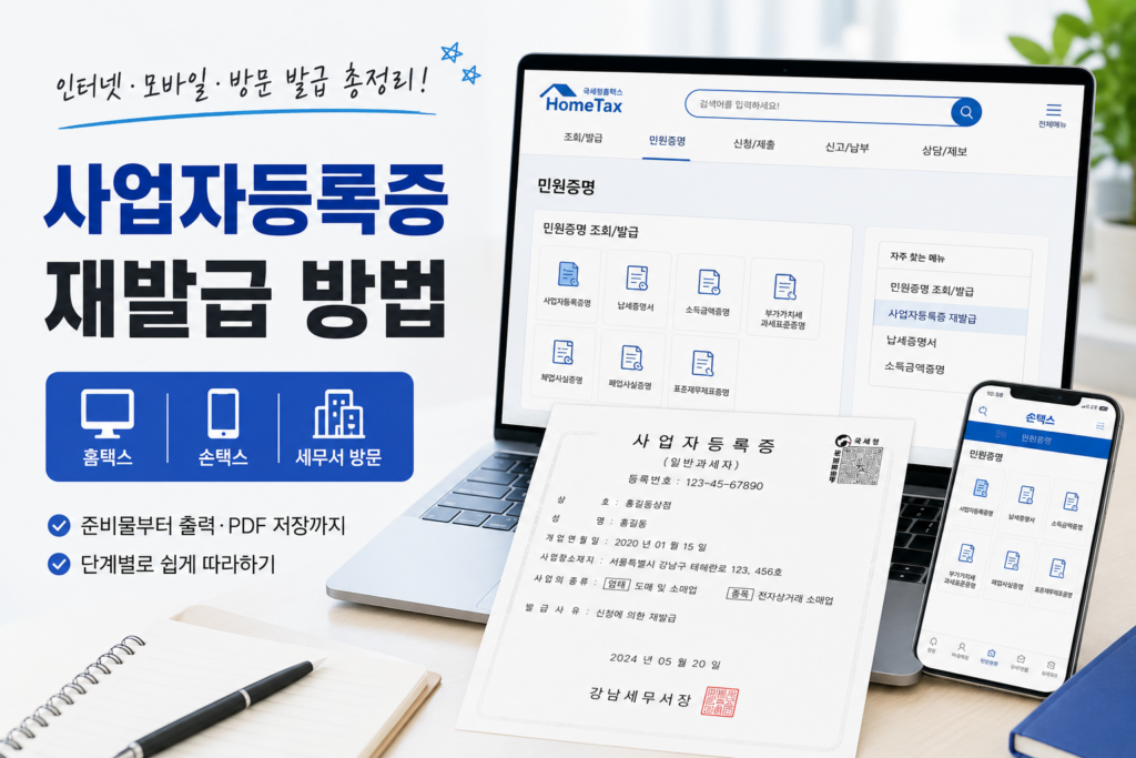 사업자등록증 재발급