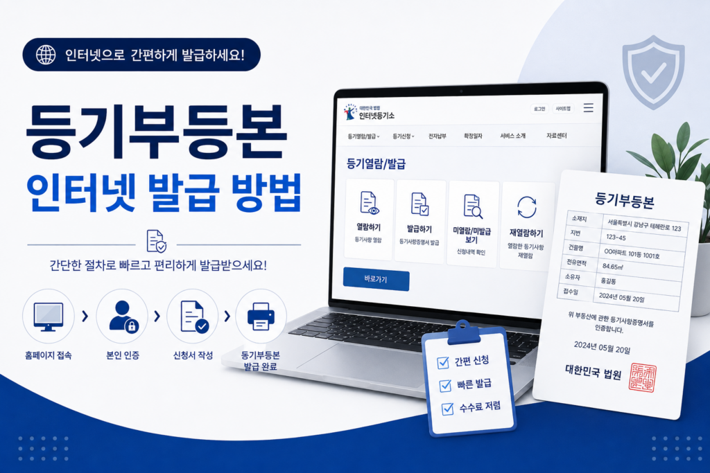 등기부등본 인터텟발급